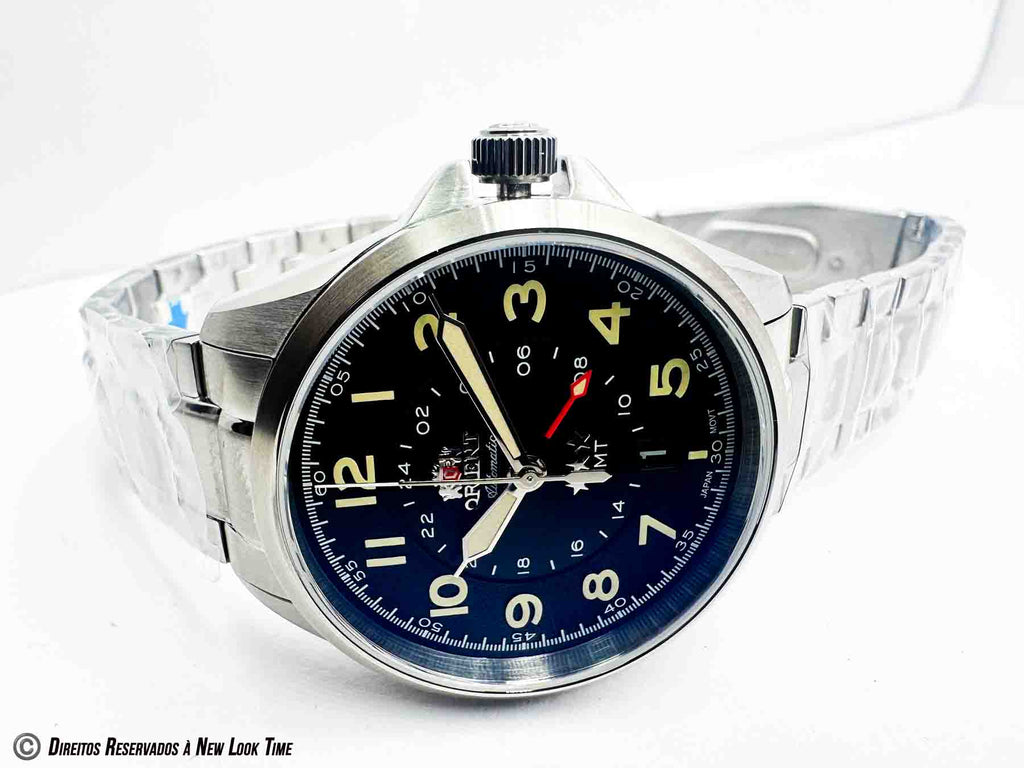 Relógio ORIENT Automático Sport Land GMT 3 Estrelas NH3SS017 P2SX