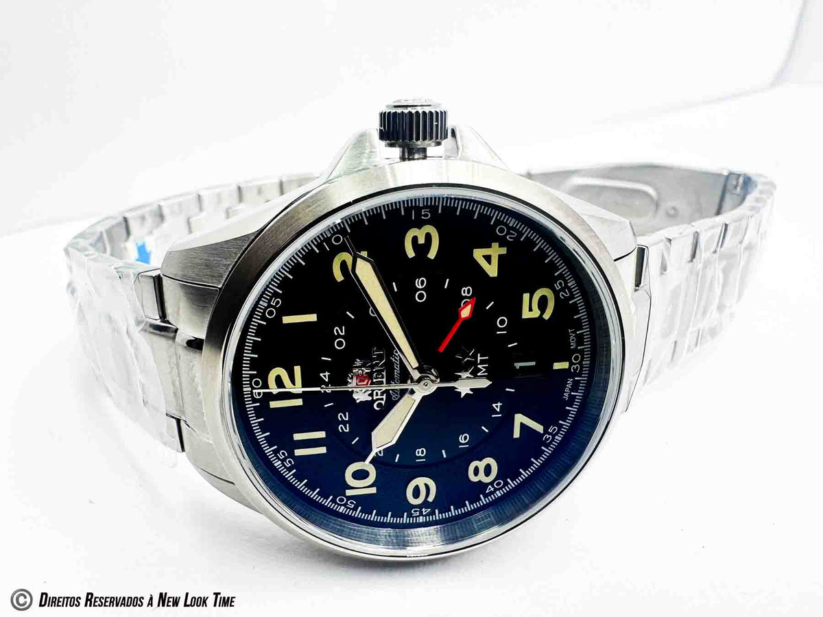 Relógio ORIENT Automático Sport Land GMT 3 Estrelas NH3SS017 P2SX