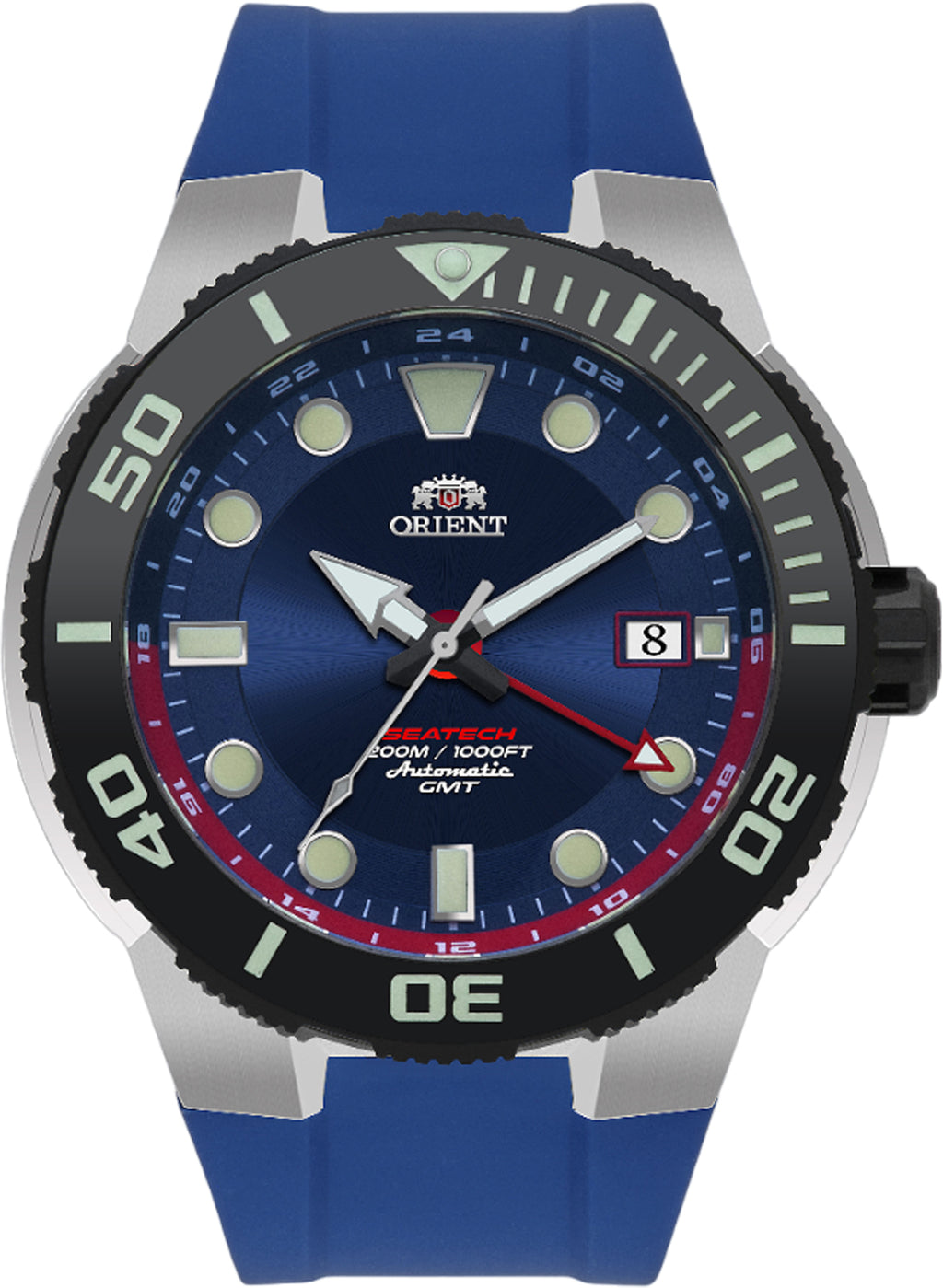 Relógio ORIENT Automático Seatech GMT NH3TT001 D1GX *Kit pulseiras