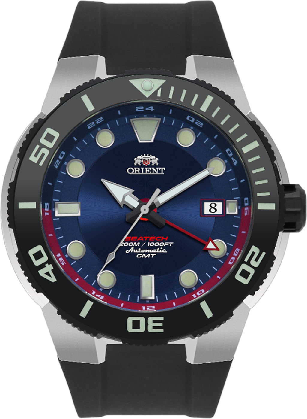 Relógio ORIENT Automático Seatech GMT NH3TT001 D1GX *Kit pulseiras