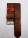 Pulseira Couro Vintage Relógios 22mm Montan sem Costura Fivela Prata