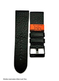 Pulseira Couro Preto Relógios 28mm XL Montan Sem Costura Fivela Preta