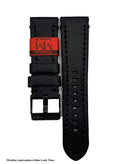 Pulseira Couro Preto Relógios 24mm Europa Costura na cor Fivela Preto