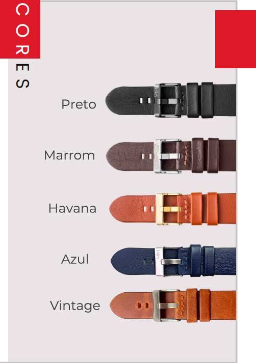 Pulseira Couro Preto Relógios 24mm Montan sem costura Fivela Preta