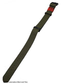 Pulseira Nato Couro Verde Relógios 18mm Fivela Preta