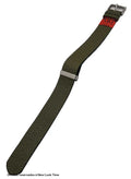 Pulseira Nato Couro Verde Relógios 20mm Fivela Prata