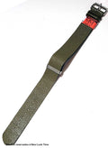 Pulseira Nato Couro Verde Relógios 22mm Fivela Prata