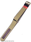 Pulseira Nato Lona Bege 24mm Fivela Prata