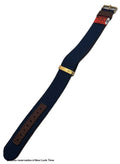 Pulseira Nato Lona Azul 20mm Fivela Dourada