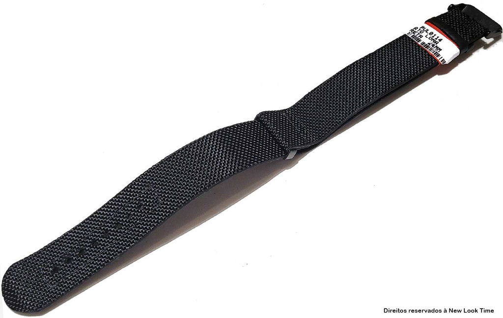 Pulseira Nato Lona Preta 24mm Fivela Preta