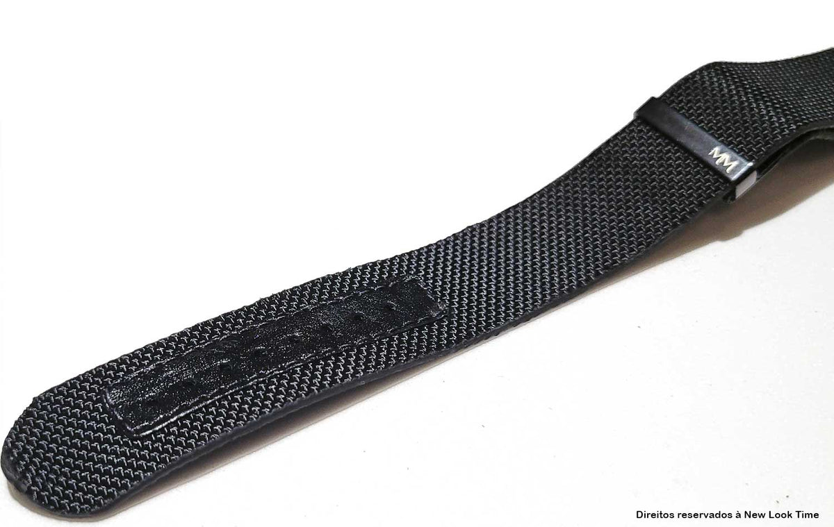 Pulseira Nato Lona Preta 24mm Fivela Preta