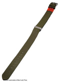 Pulseira Nato Couro Verde Relógios 18mm Fivela Prata