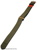 Pulseira Nato Couro Verde Relógios 22mm Fivela Dourada