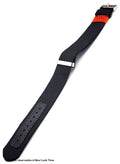 Pulseira Nato Lona Preta Relógios 22mm Fivela Prata