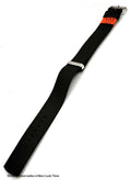 Pulseira Nato Preta 22mm Fivela Prata
