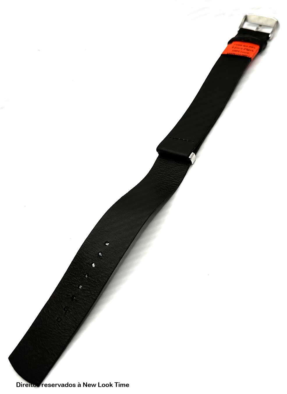 Pulseira Nato Preta 22mm Fivela Prata