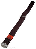Pulseira Nato Couro Marrom Relógios 22mm Fivela Prata