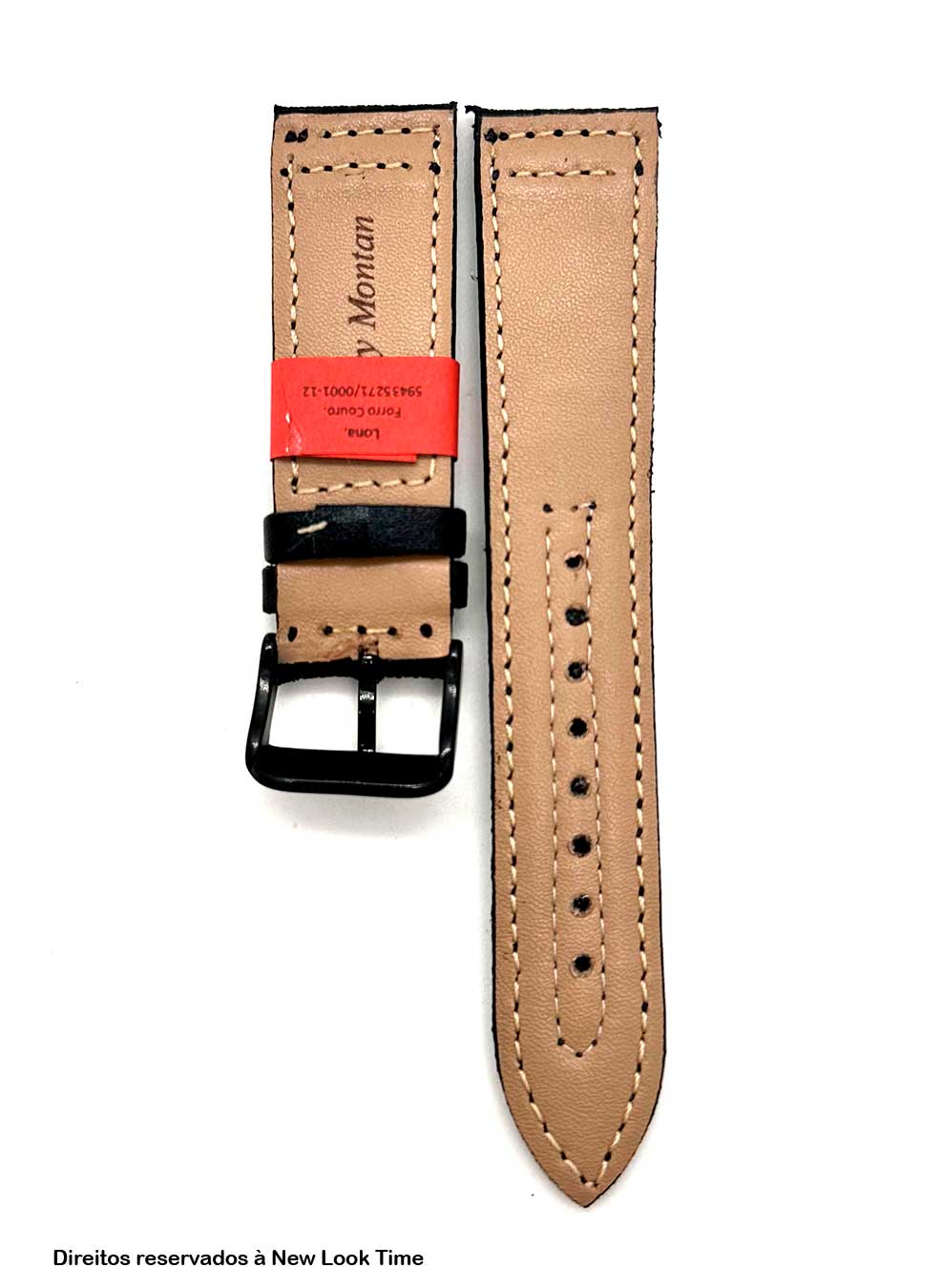 Pulseira Cordura Preta Relógios 20mm Lona Fivela Preta
