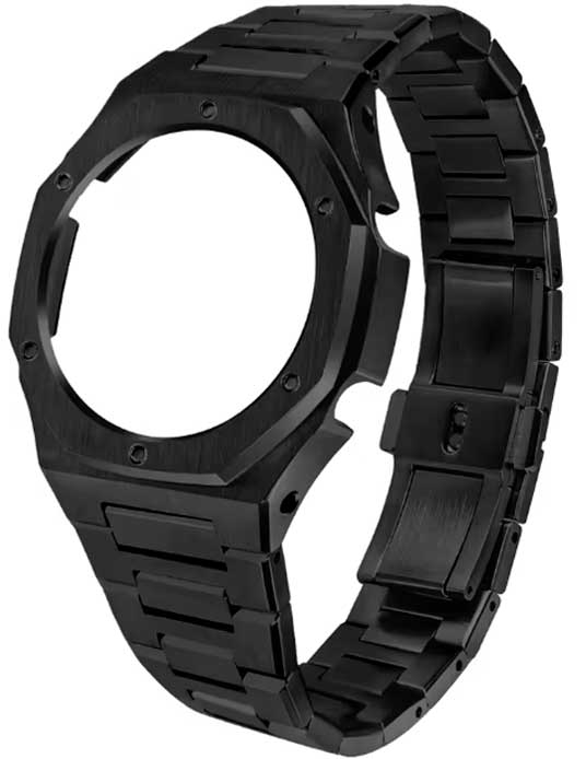 Pulseira de G-Shock Genérica em Metal Preto Para Linha GA-2100 GA-2110 e GAB-2100