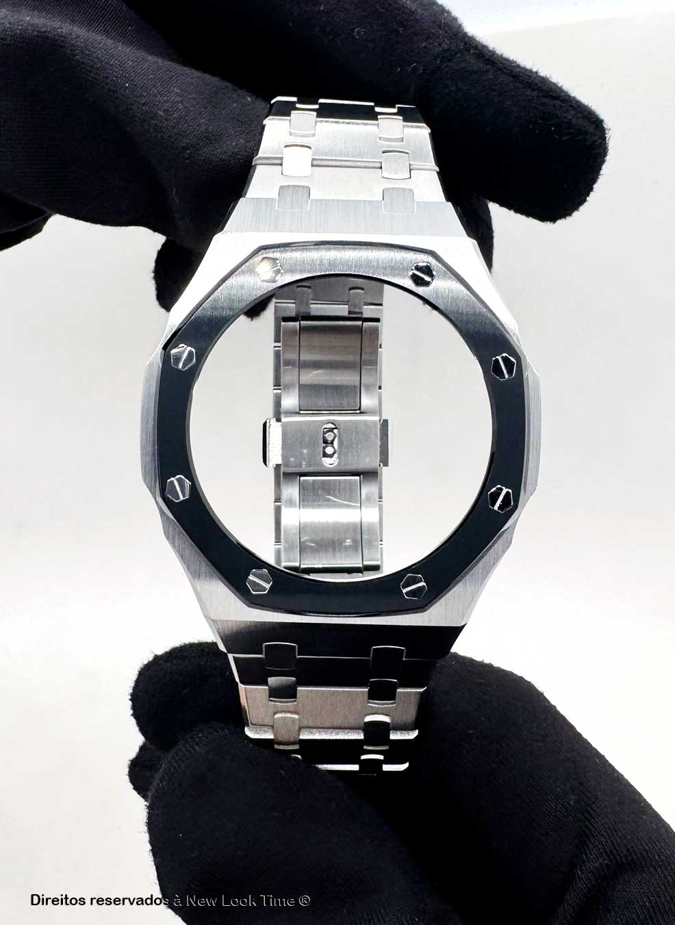 Pulseira de G-Shock Genérica em Metal Prata Para Linha GA-2100 GA-2110 e GAB-2100