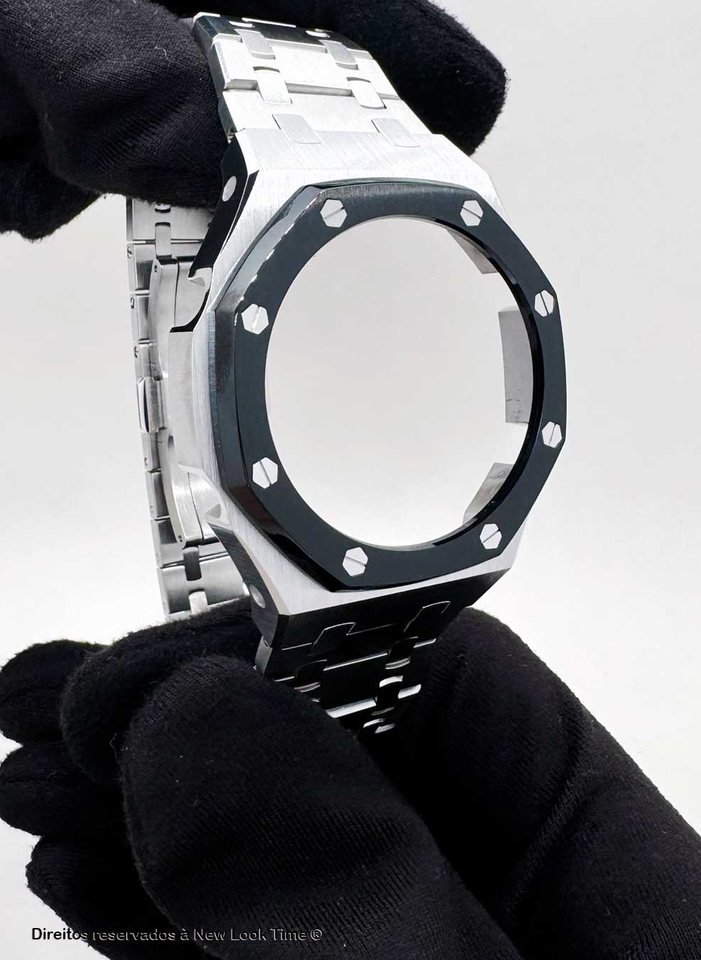 Pulseira de G-Shock Genérica em Metal Prata Para Linha GA-2100 GA-2110 e GAB-2100