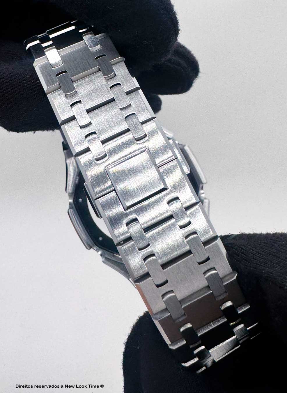 Pulseira de G-Shock Genérica em Metal Prata Para Linha GA-2100 GA-2110 e GAB-2100