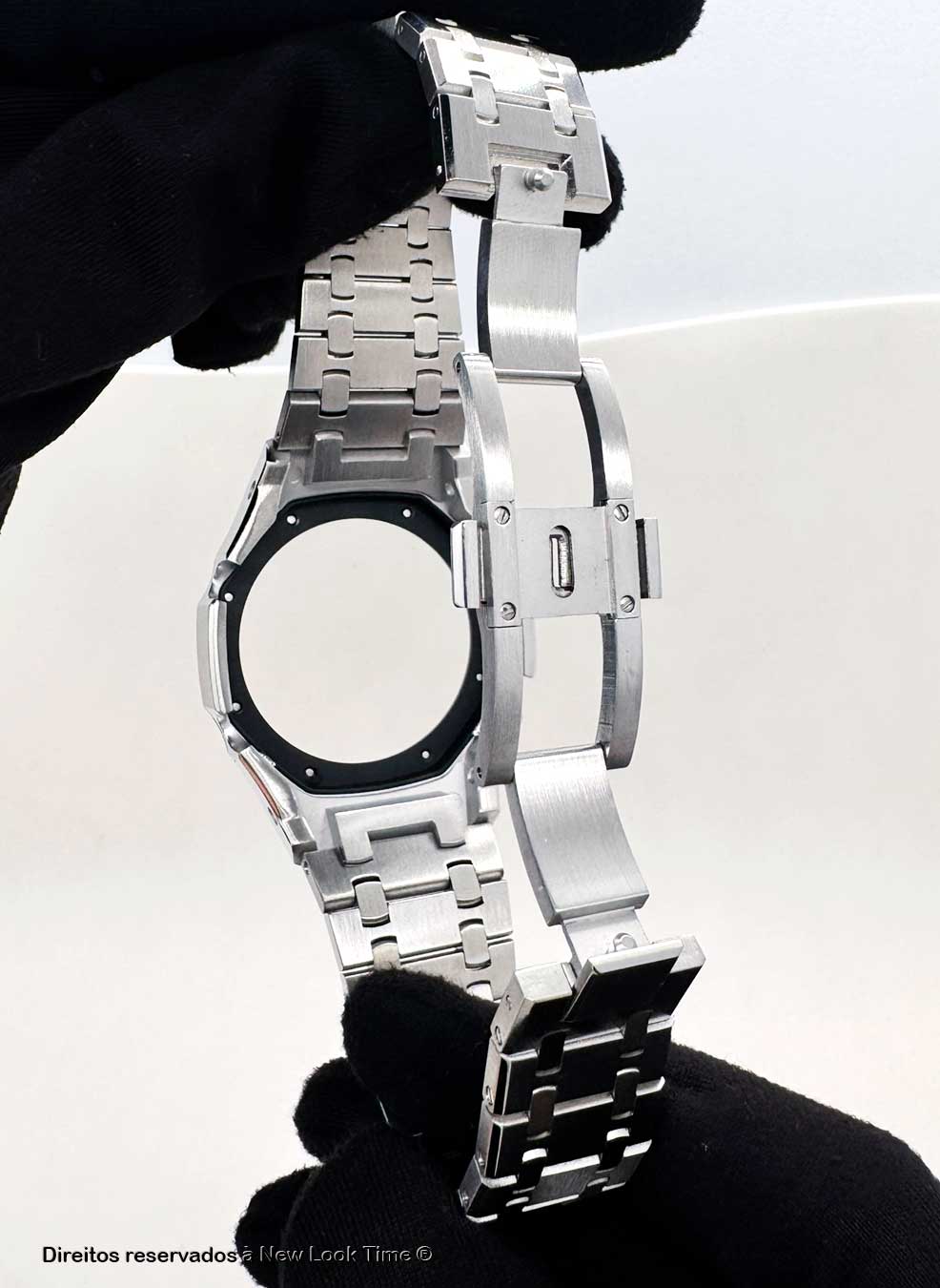 Pulseira de G-Shock Genérica em Metal Prata Para Linha GA-2100 GA-2110 e GAB-2100