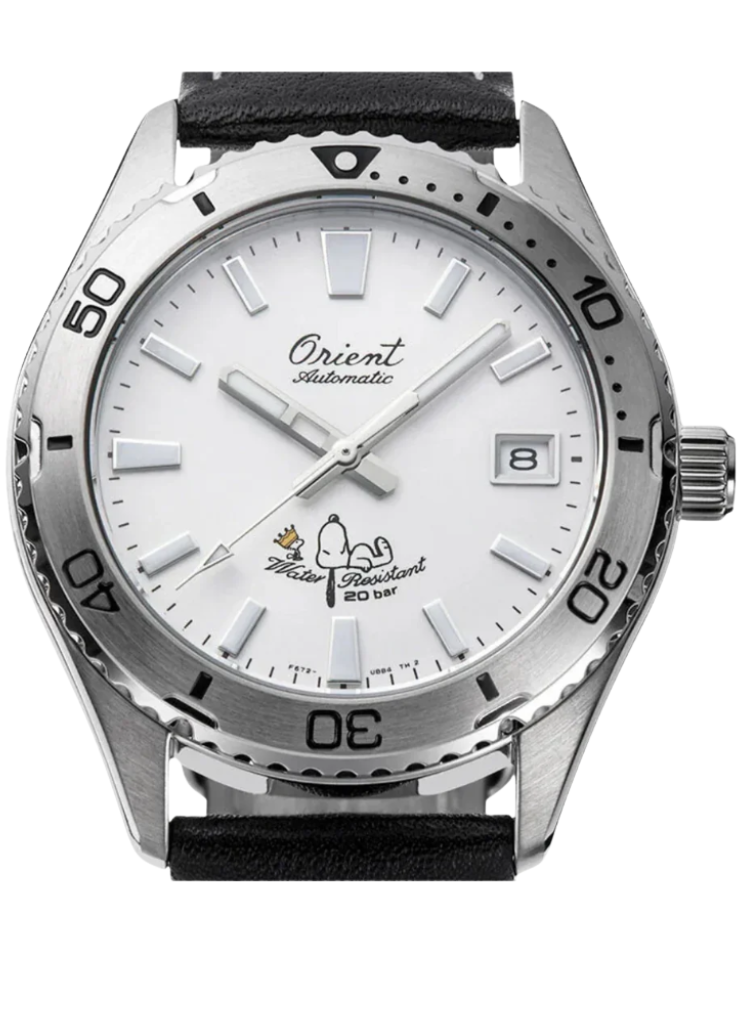Relógio ORIENT 75th Anniversary Mako 40 Automático Snoopy Peanuts Edition RA-AC0Q08S30B