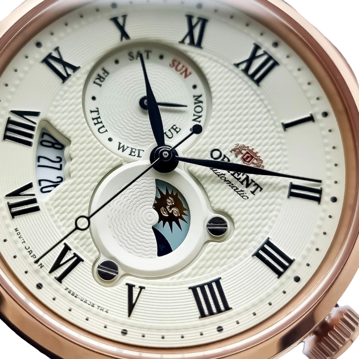Relógio ORIENT Automático Sun & Moon RA-AK0007S30B *Made In Japan