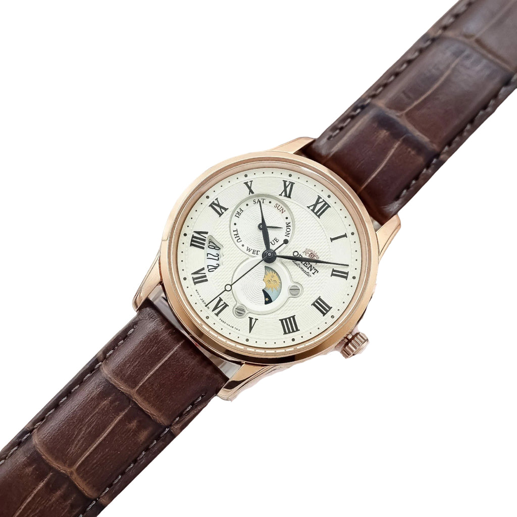 Relógio ORIENT Automático Sun & Moon RA-AK0007S30B *Made In Japan