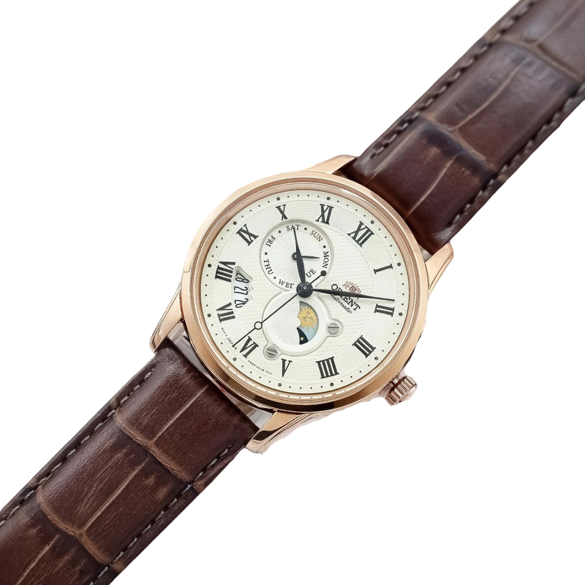 Relógio ORIENT Automático Sun & Moon RA-AK0007S30B *Made In Japan