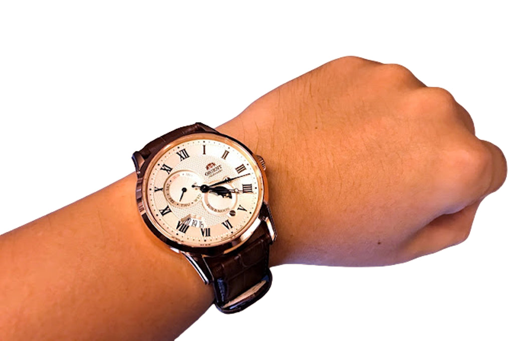 Relógio ORIENT Automático Sun & Moon RA-AK0007S30B *Made In Japan