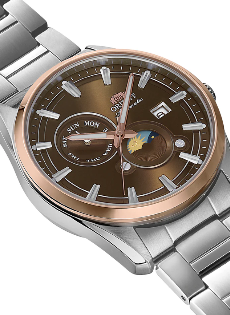 Relógio ORIENT Automático Stretto Sun & Moon RA-AK0313Y30B
