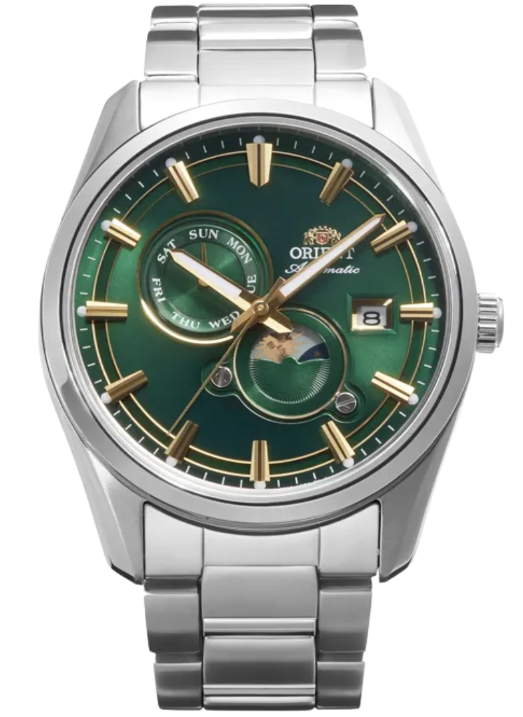 Relógio ORIENT Automático Stretto Sun & Moon RA-AK0314E30B