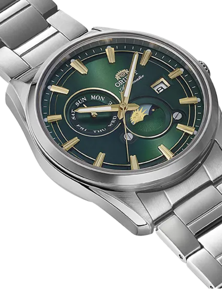 Relógio ORIENT Automático Stretto Sun & Moon RA-AK0314E30B