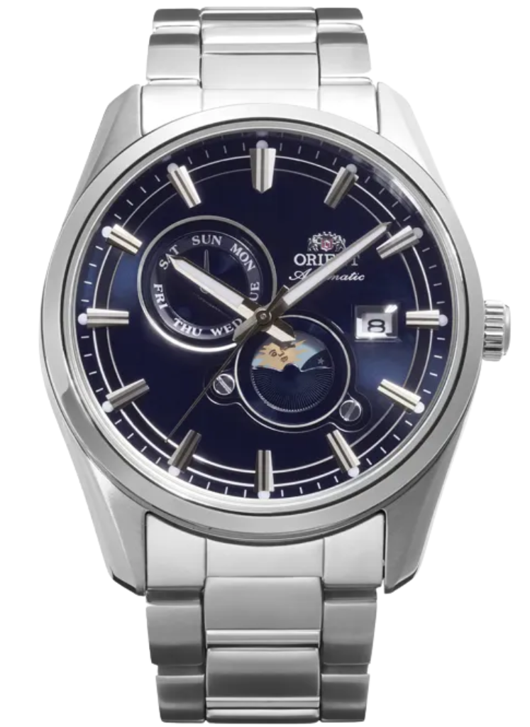 Relógio ORIENT Automático Stretto Sun & Moon RA-AK0315L30B