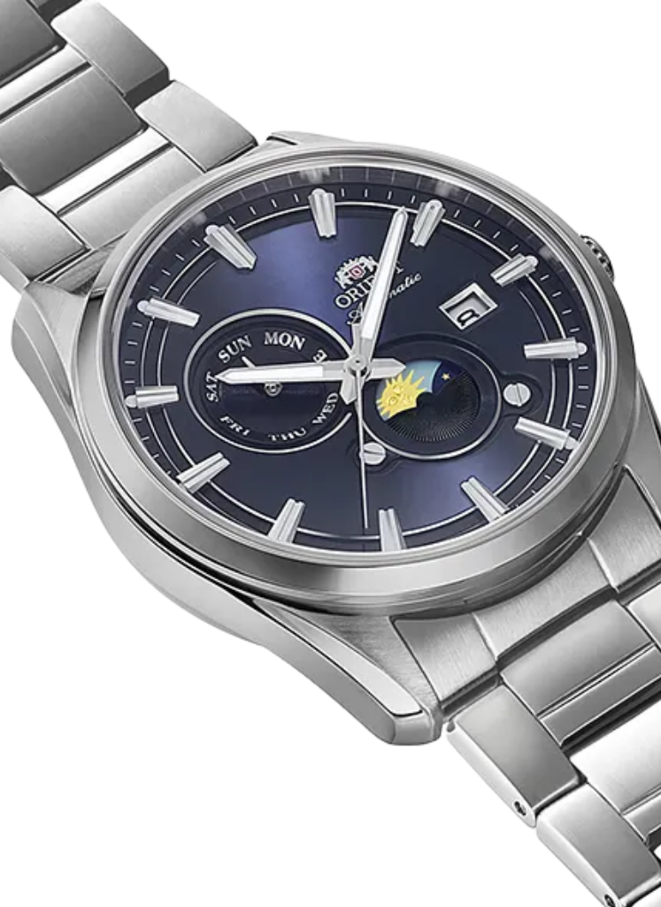 Relógio ORIENT Automático Stretto Sun & Moon RA-AK0315L30B