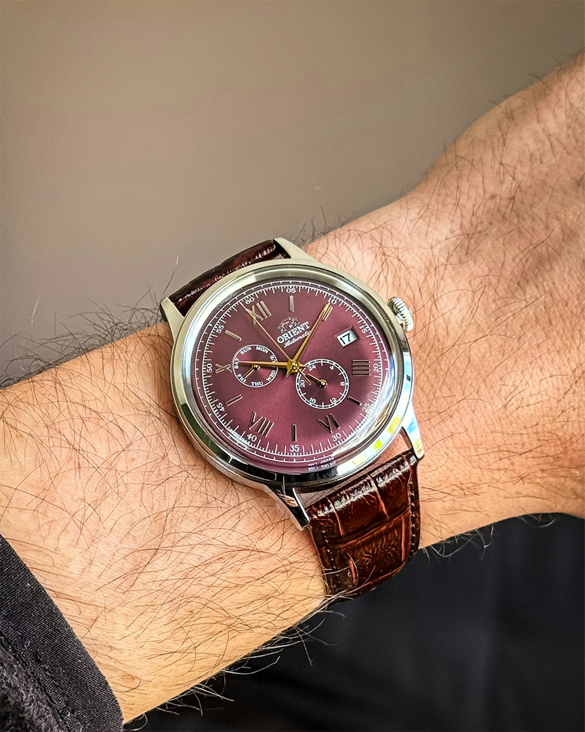Relógio ORIENT Bambino Automático RA-AK0705R30B