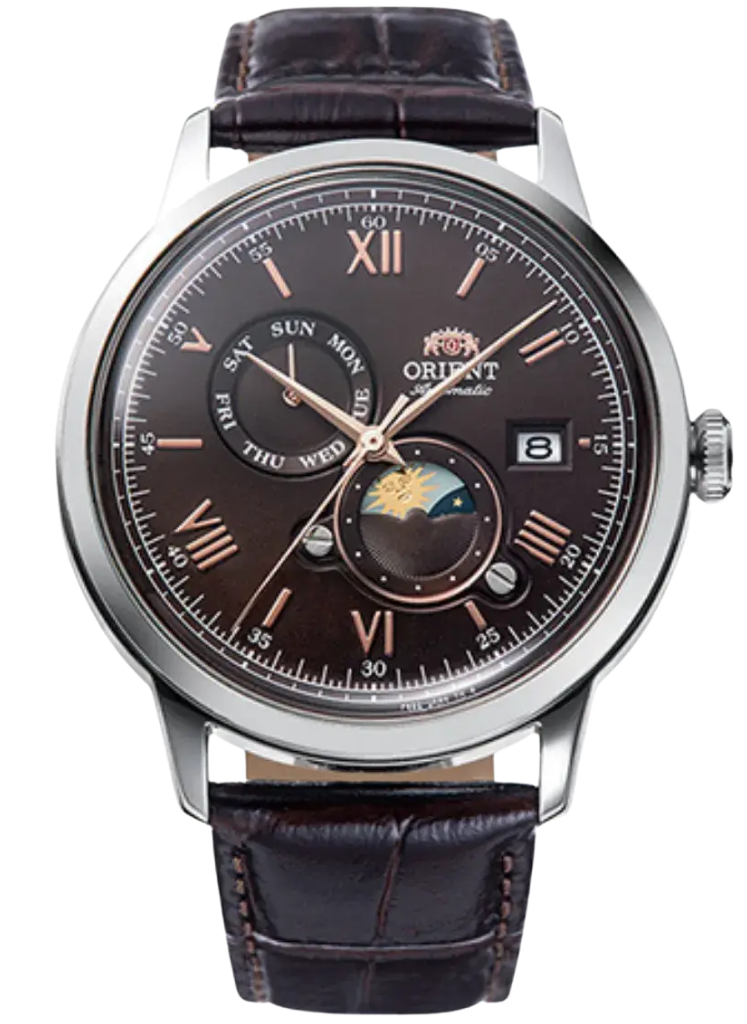 Relógio ORIENT Automático Sun & Moon RA-AK0804Y30B