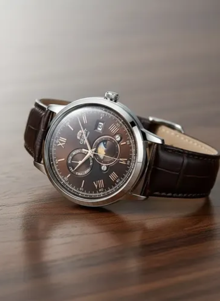 Relógio ORIENT Automático Sun & Moon RA-AK0804Y30B