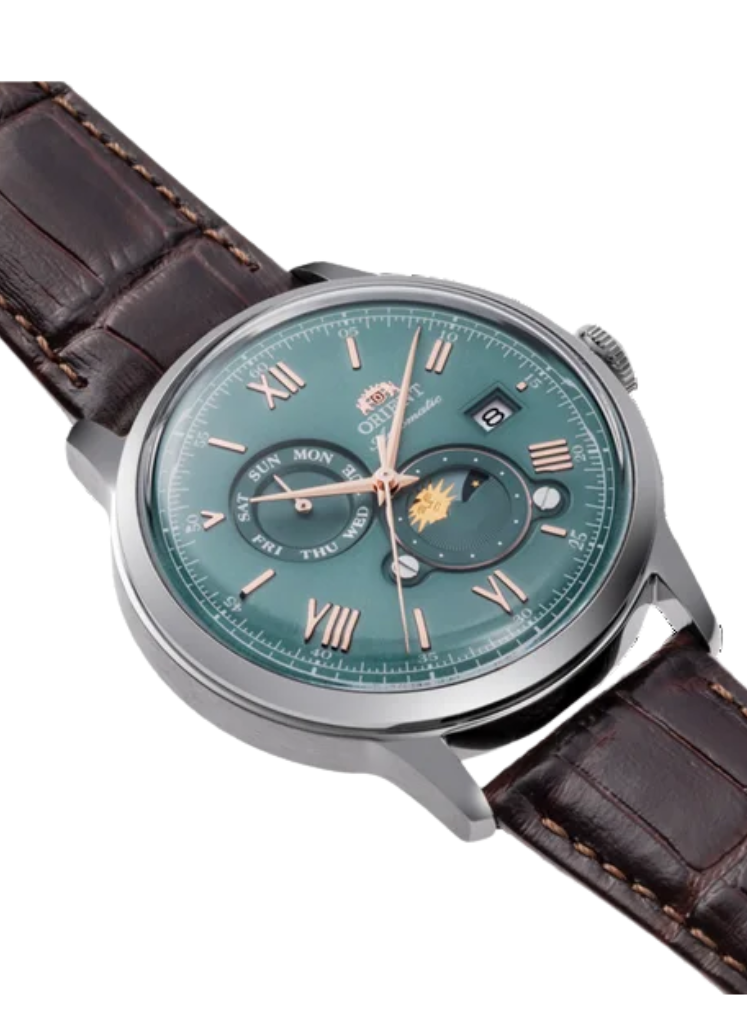 Relógio ORIENT Automático Sun & Moon RA-AK0805E30B