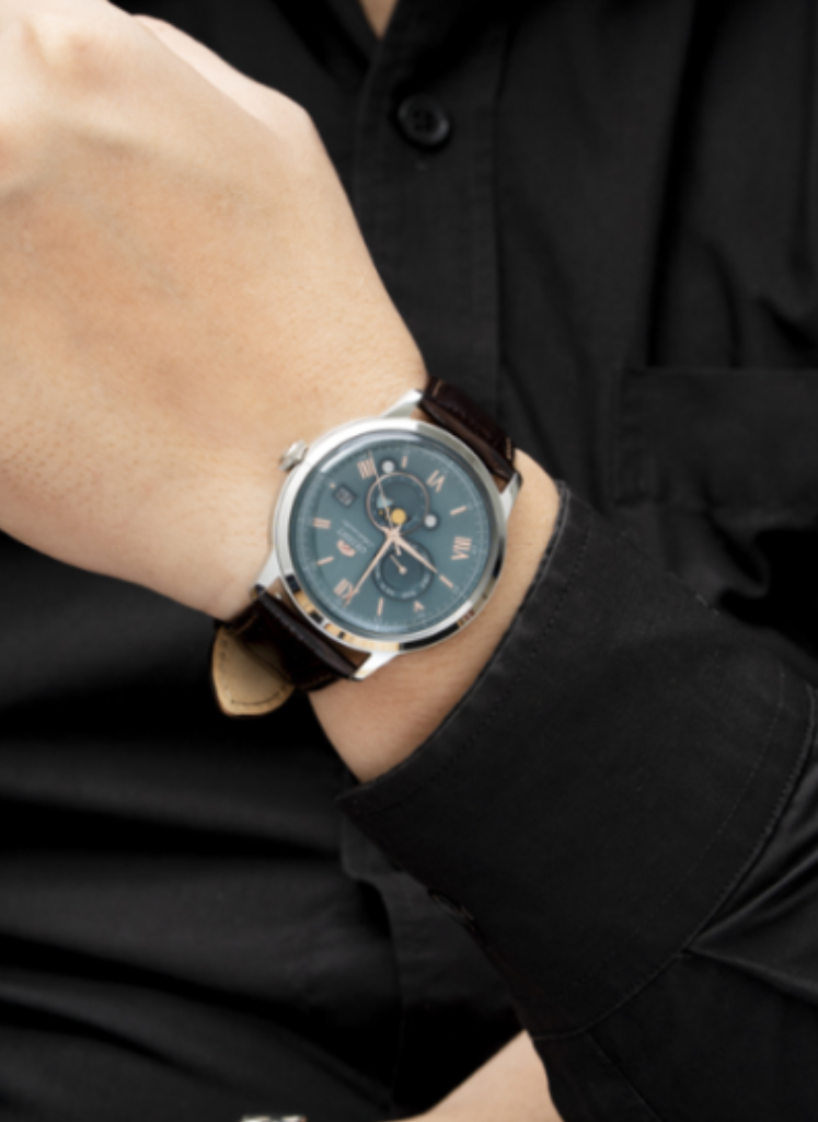 Relógio ORIENT Automático Sun & Moon RA-AK0805E30B