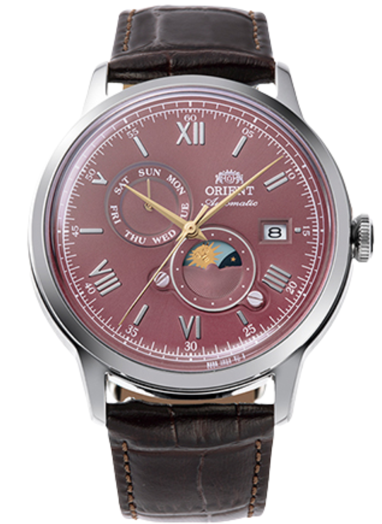 Relógio ORIENT Automático Sun & Moon RA-AK0807R30B