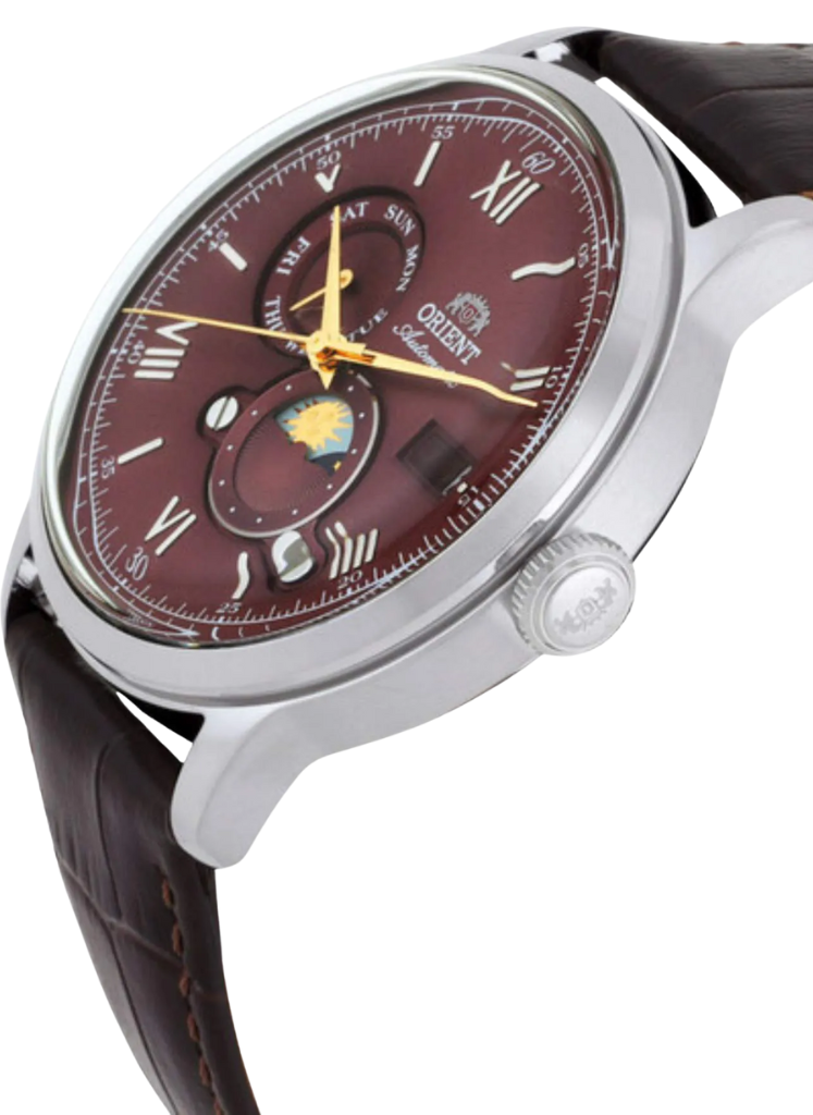 Relógio ORIENT Automático Sun & Moon RA-AK0807R30B