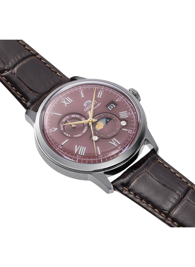 Relógio ORIENT Automático Sun & Moon RA-AK0807R30B