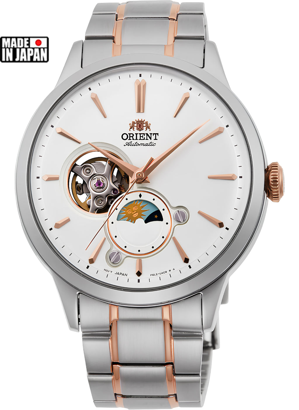 Relógio ORIENT Automático Bambino Sun & Moon RA-AS0101S10B