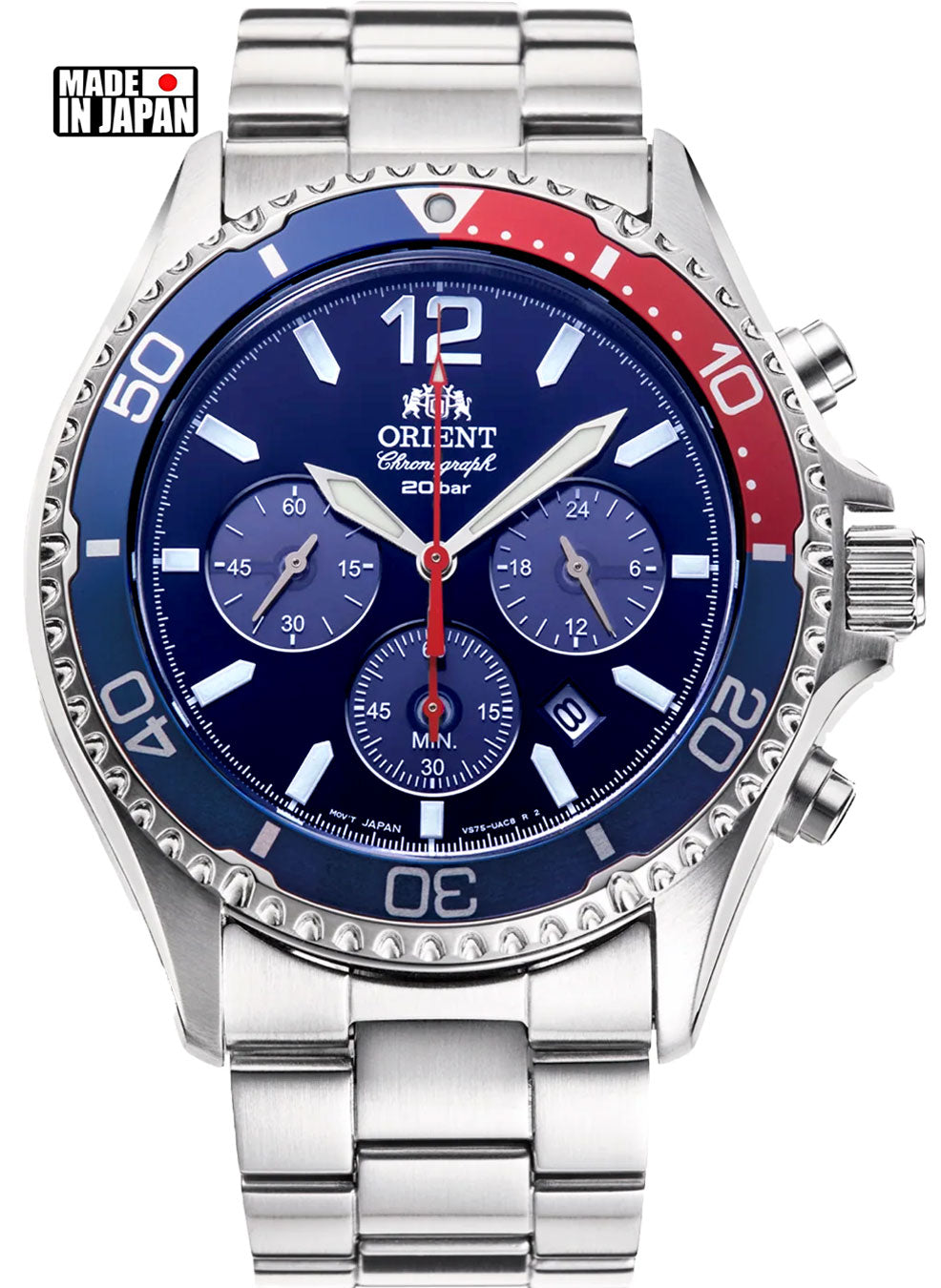 Relógio ORIENT Cronógrafo Mako RA-TX0201L10B D2SX *Solar