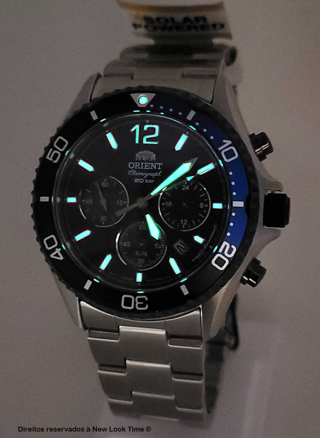 Relógio ORIENT Cronógrafo Mako RA-TX0208L10B *Solar