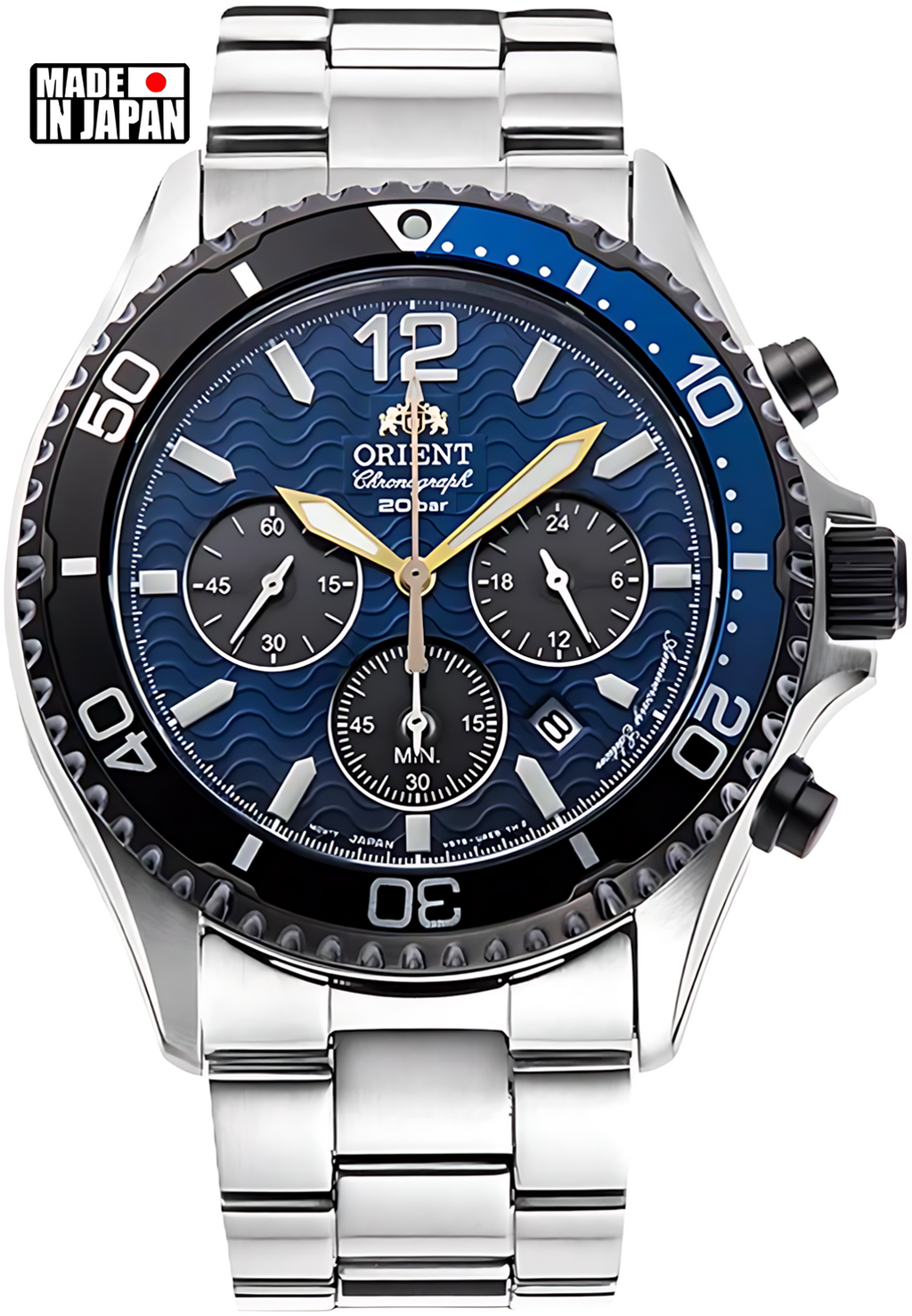 Relógio ORIENT Cronógrafo Mako RA-TX0208L10B *Solar