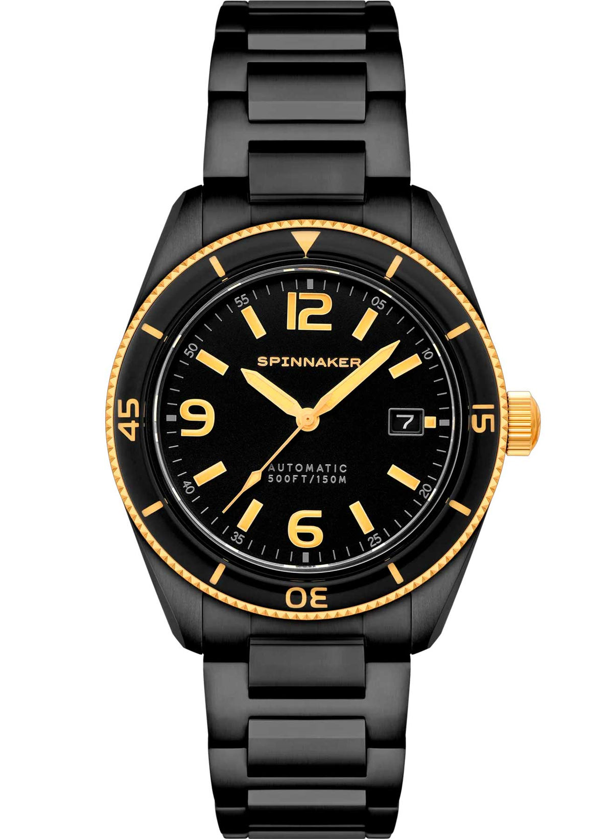 Relógio SPINNAKER Automático Black & Gold Fleuss SP-5055-55